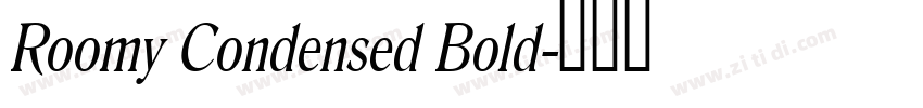Roomy Condensed Bold字体转换 Roomy Condensed Bold字体转换
